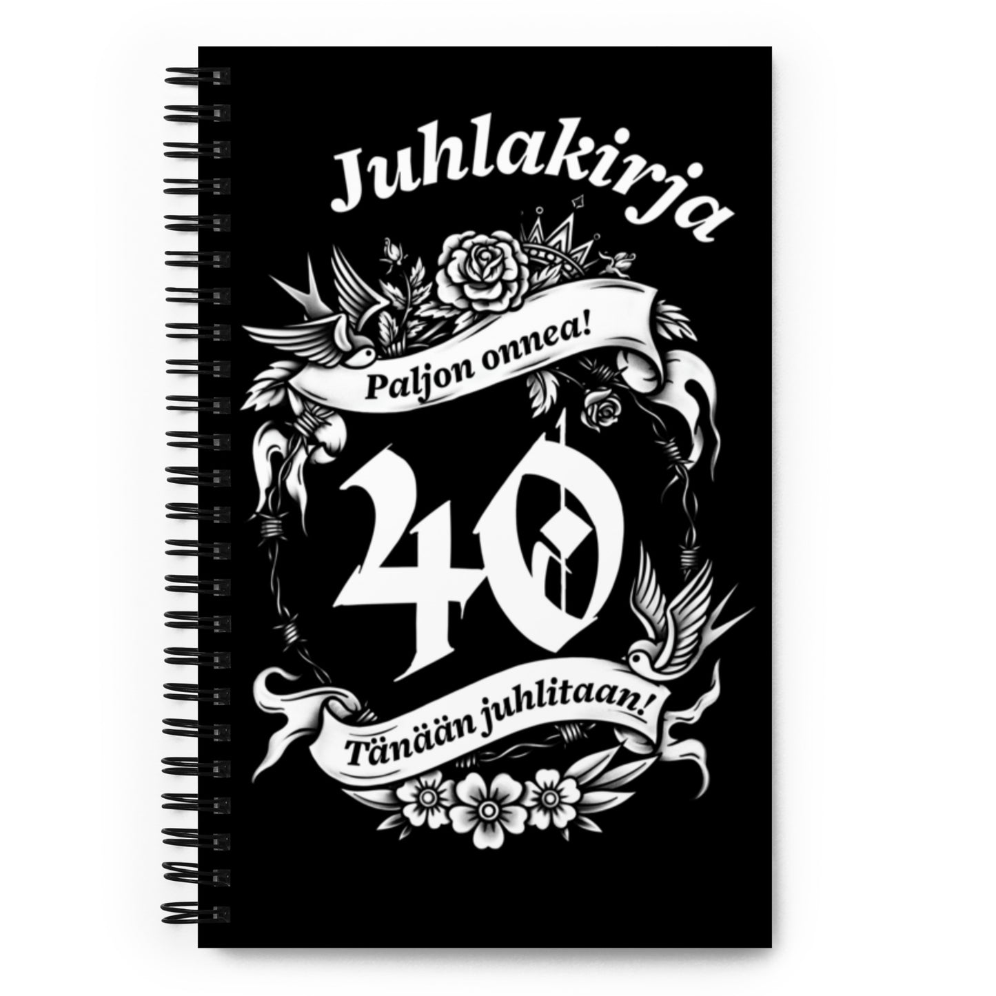 Rokkaavat onnittelut - juhlakirja 40-vuotislahjaksi, vieraskirja ja muistokirja syntymäpäiväjuhliin