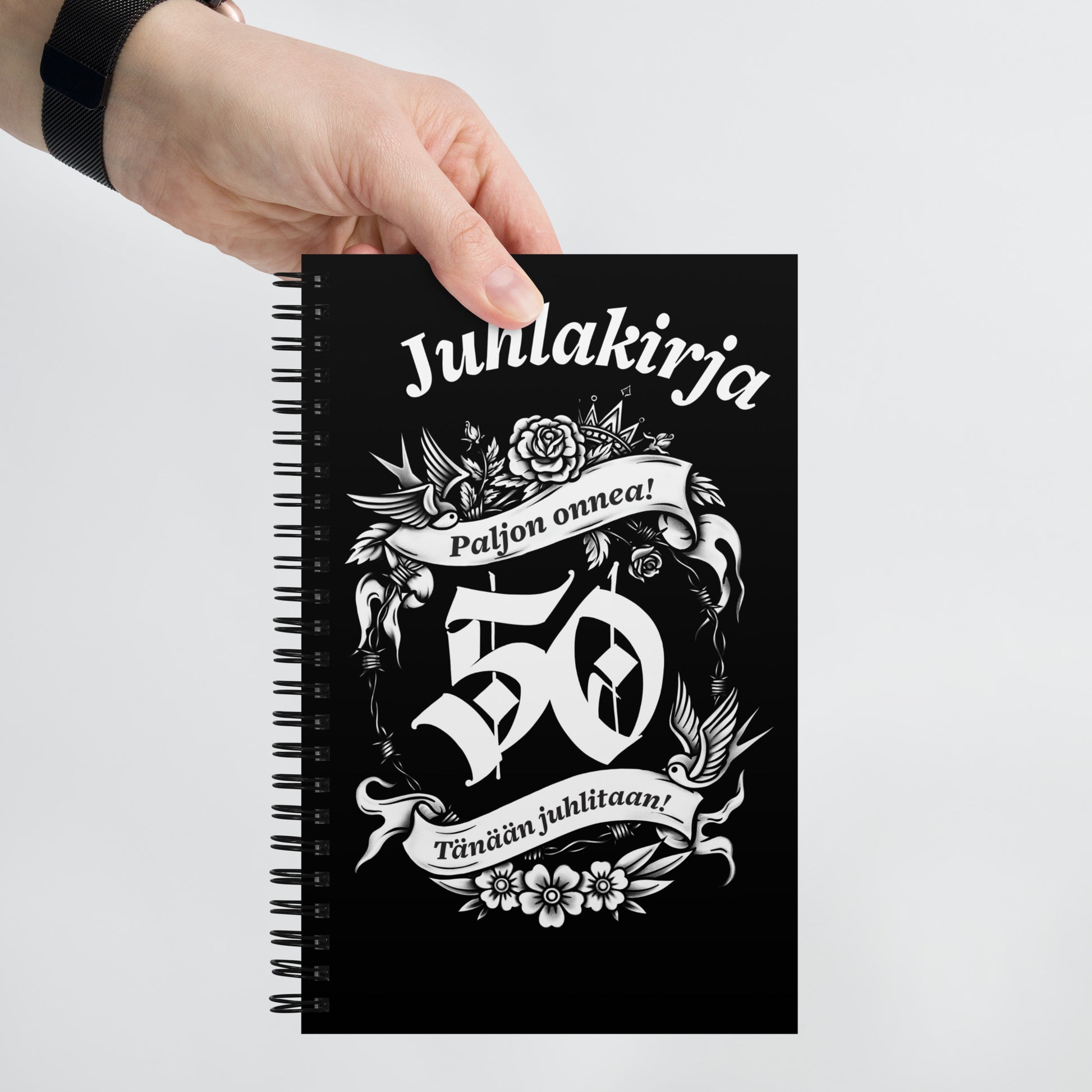 Rokkaavat onnittelut - juhlakirja 50-vuotiaalle, persoonallinen lahjaidea.