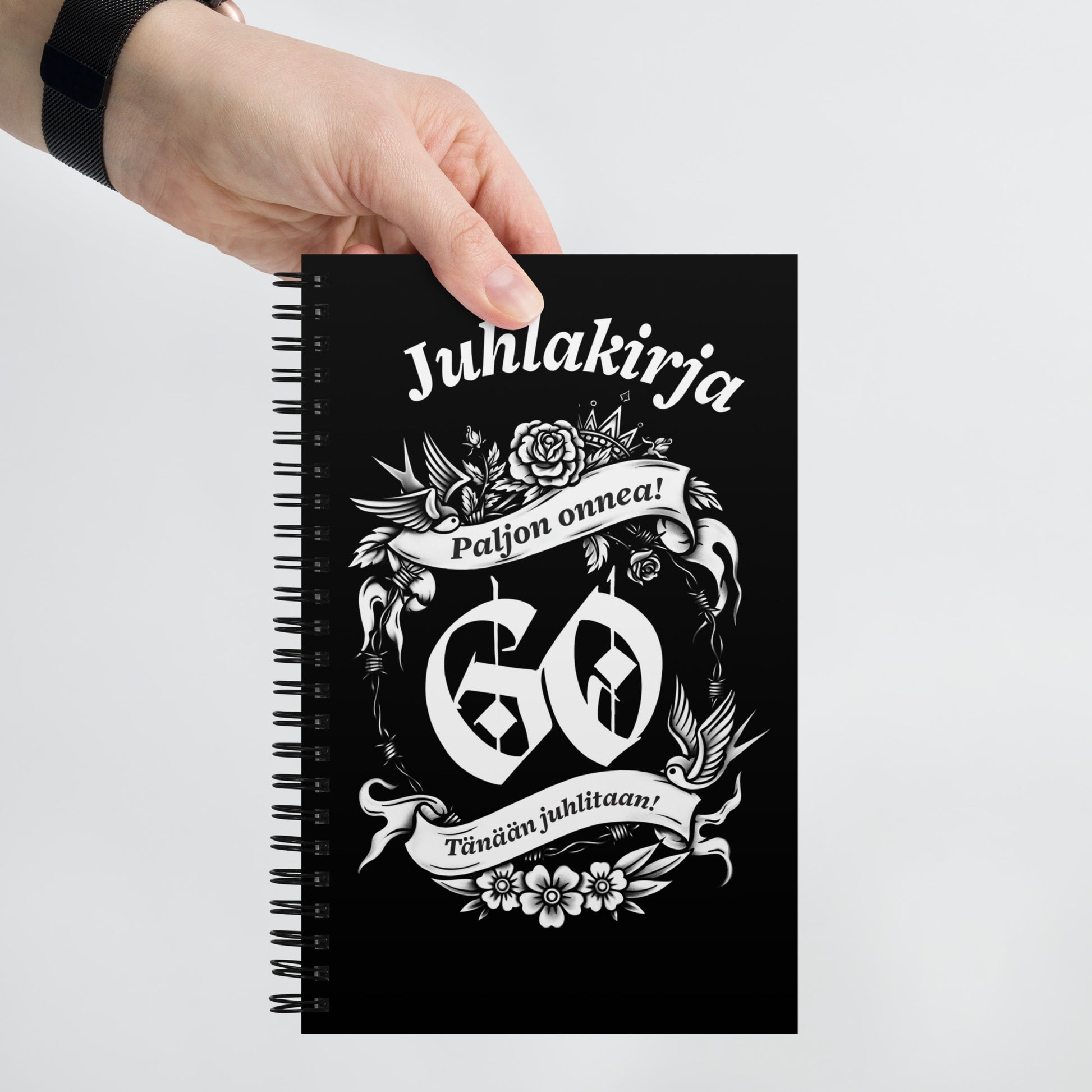 Persoonallinen lahjaidea - juhlakirja 60-vuotislahjaksi, vieraskirja ja muistokirja syntymäpäiväjuhliin