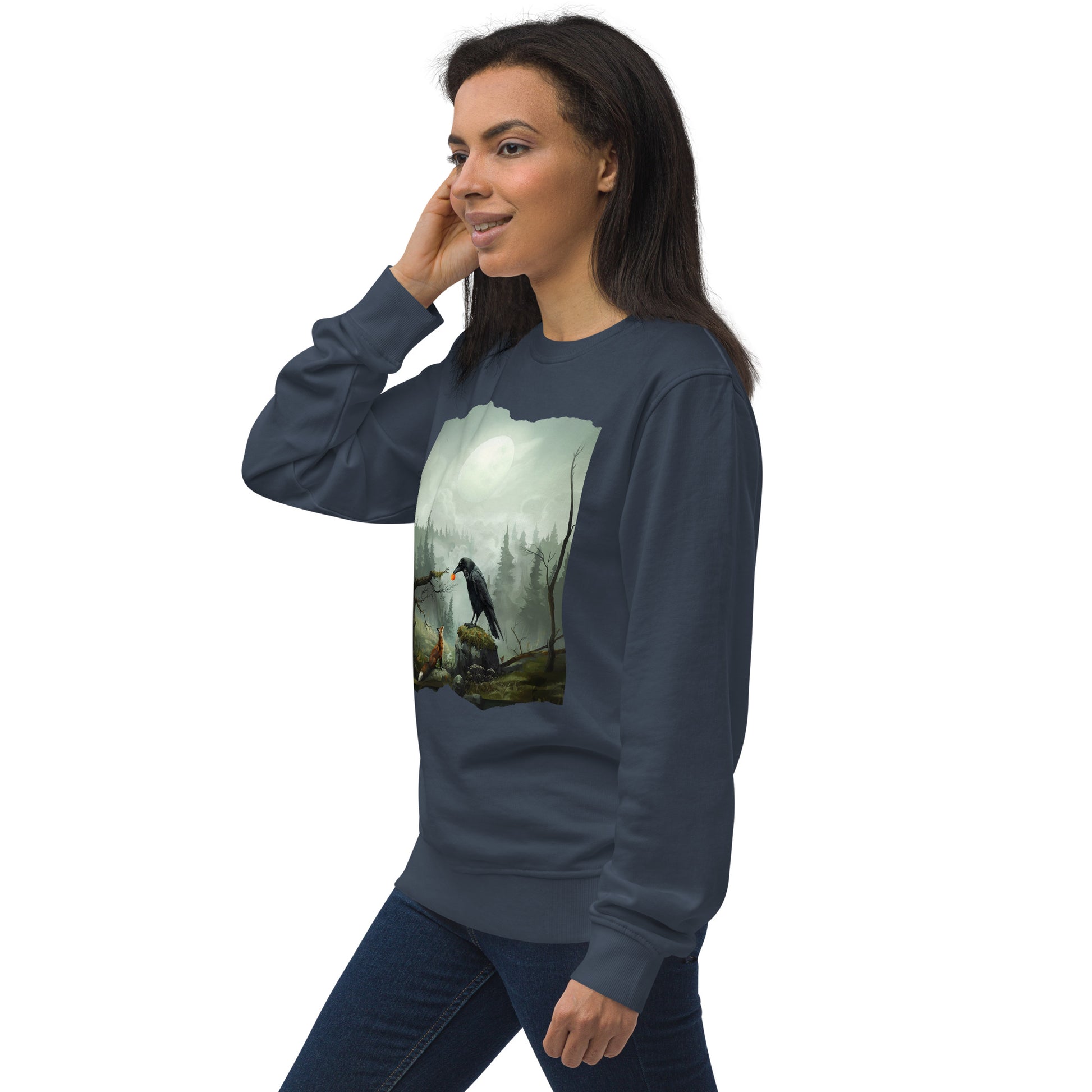 Unisex-mallinen college luontoaiheisella printillä