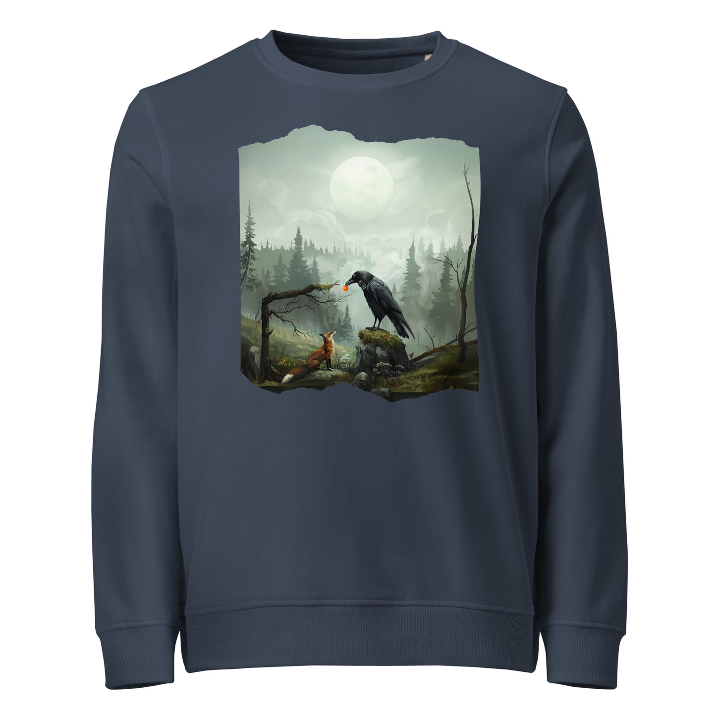 Tyylikäs unisex collegepaita luonnonystävälle