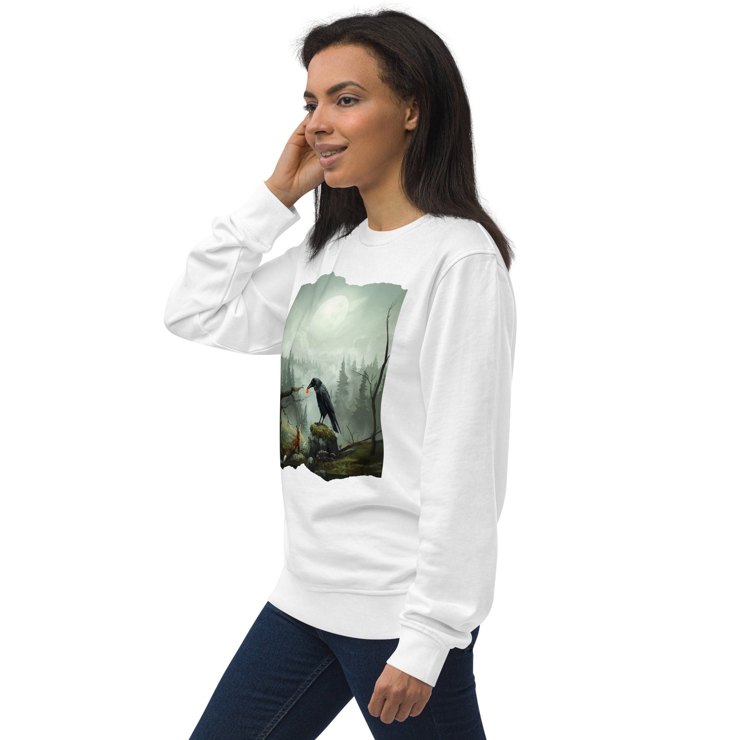 Laadukas puuvillainen collegepaita luontoaiheella